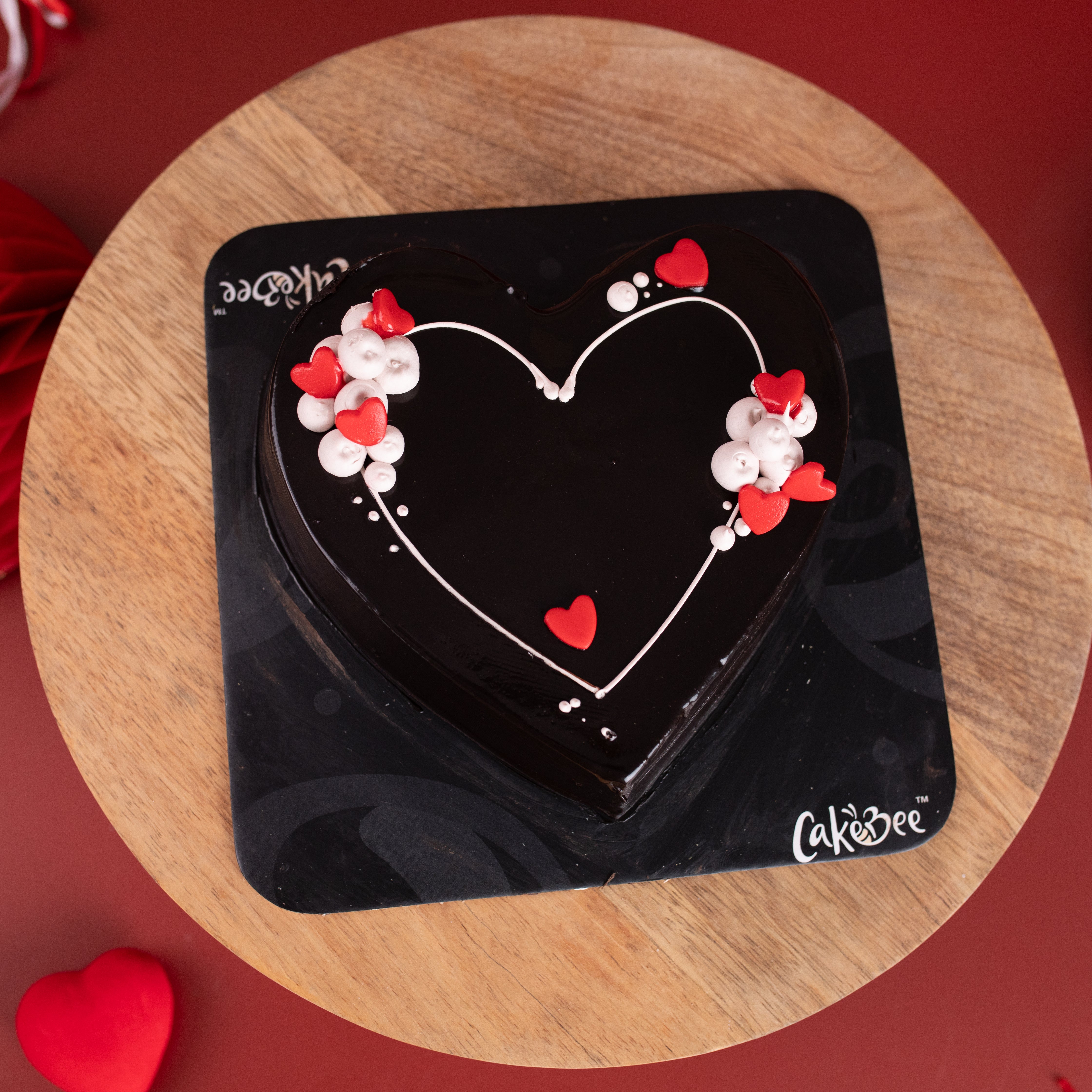 Midnight Heart Cake | Premium Chocolate...