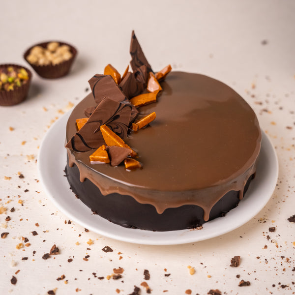 Dark Chocolate Caramel Cake