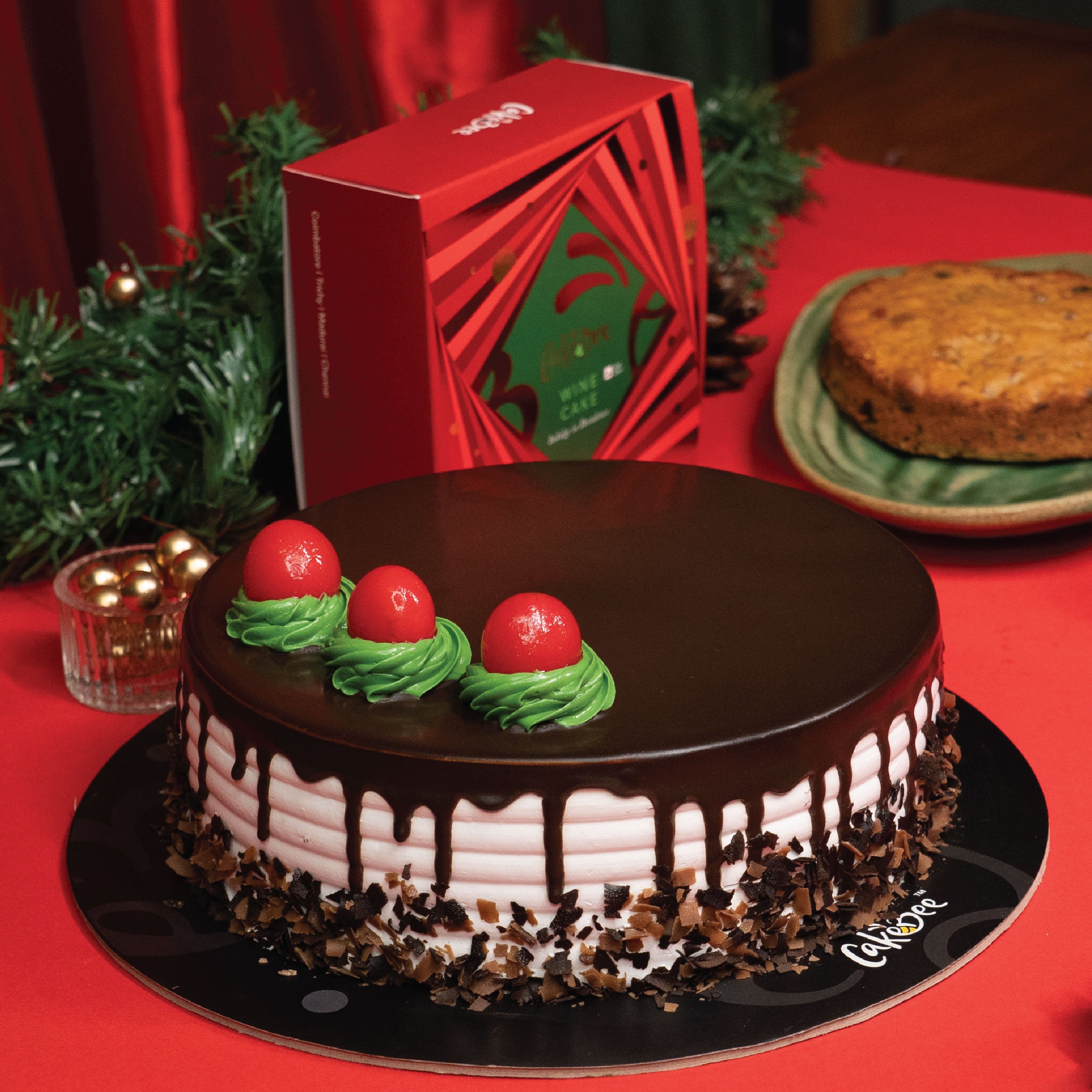 Black Forest Cake Wine Cake Combo