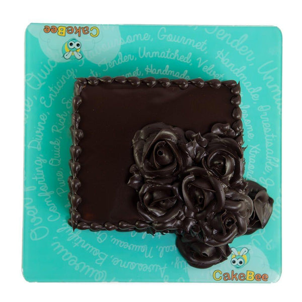 Dark Chocolate Roses Cake