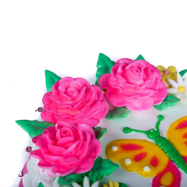 Butterfly and Roses Cake