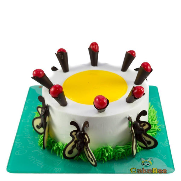 Yellow Butterfly Cake