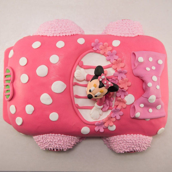 Minnie Mouse On A Drive Cake