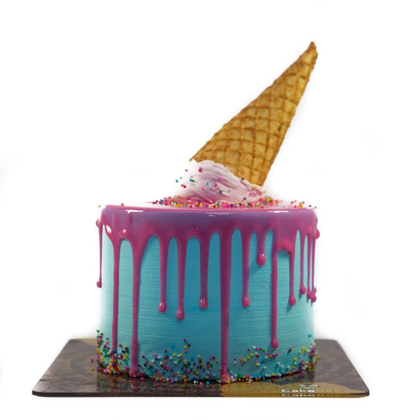 Melting Ice-Cream Cone Cake