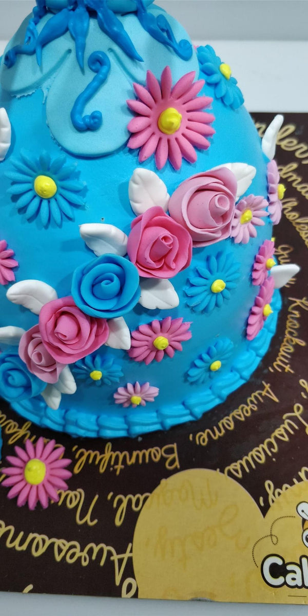 Barbie In Flower Land Fondant Cake