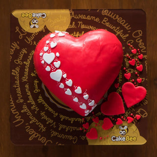 Array of hearts fondant cake