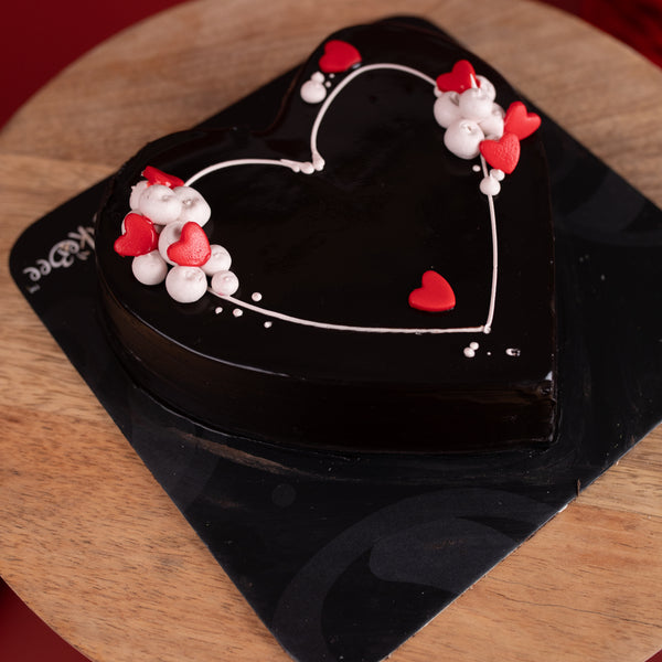 Midnight Heart Cake