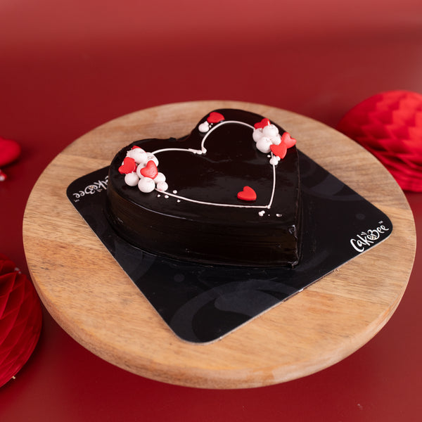 Midnight Heart Cake