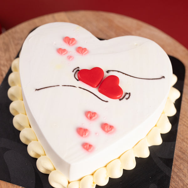 Ivory Heart Cake
