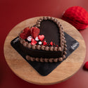 Chocolate Red Velvet Heart Cake