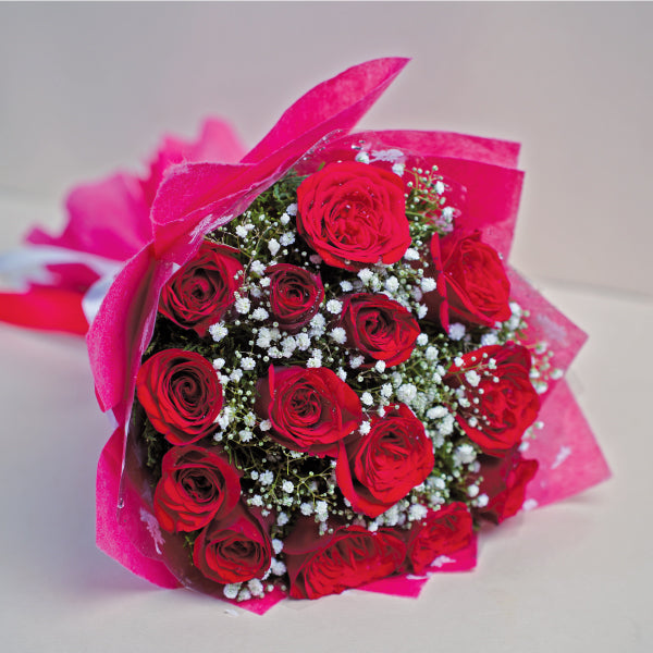 Graceful Red Roses Bouquet