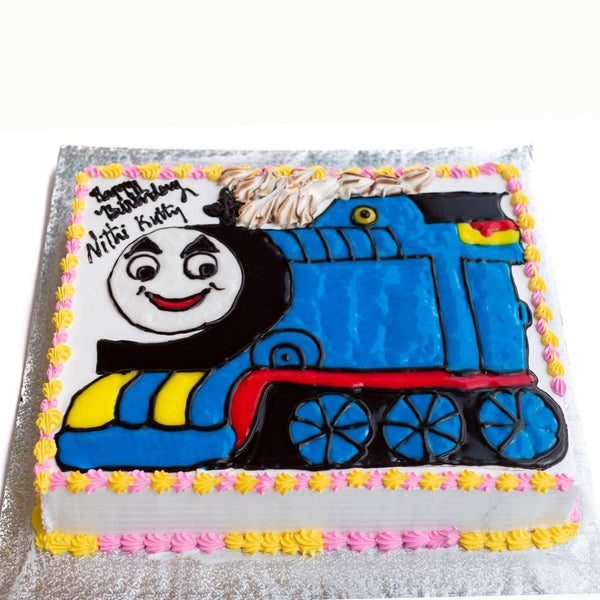 Blue Train Cake Singapore-Boys Birthday Cake SG - River Ash Bakery