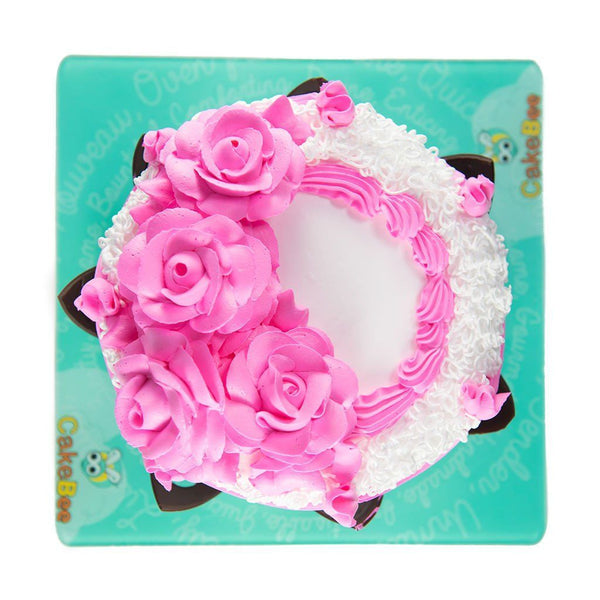 Classic Rose Swirl Cake