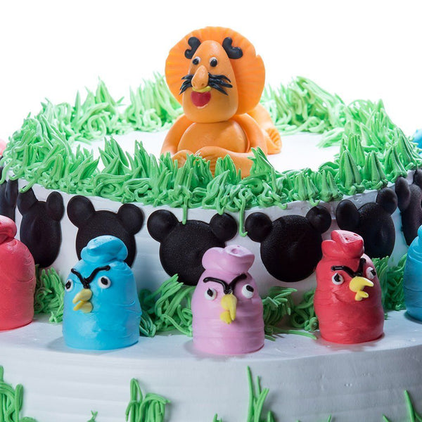 Lion King & Angry Birds Fondant Cake