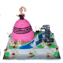 Barbie in her Garden Cake