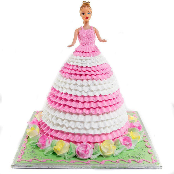 Hot Pink Wedding Cake Barbie Fashion Doll Plastic Accessory Flower Bridal  Shower | eBay