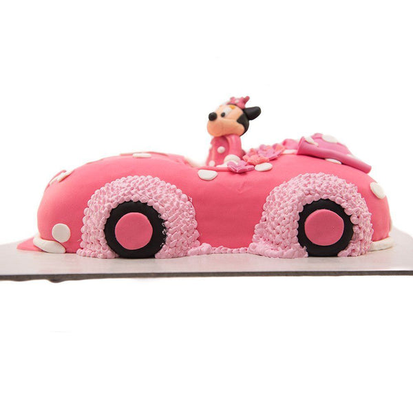 Minnie Mouse On A Drive Cake