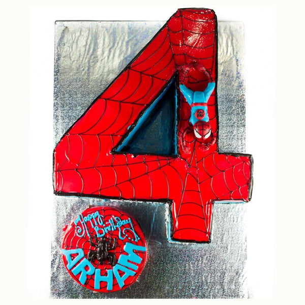 Spiderman Number Fondant Cake