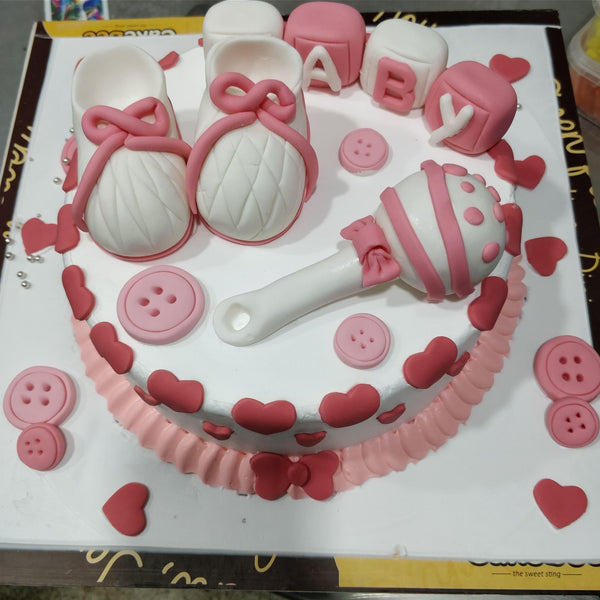 Baby Shower Drip Cake – Crave by Leena