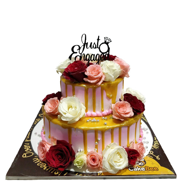 BNB W093 - Tomorrow Delivery Couple Topper Wedding Cake - Berry n Blossom