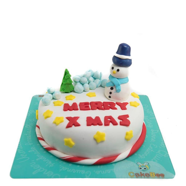 Snowman Cake to Share Some Christmas Cheer - XO, Katie Rosario