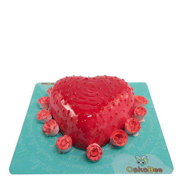 red velvet heart cake